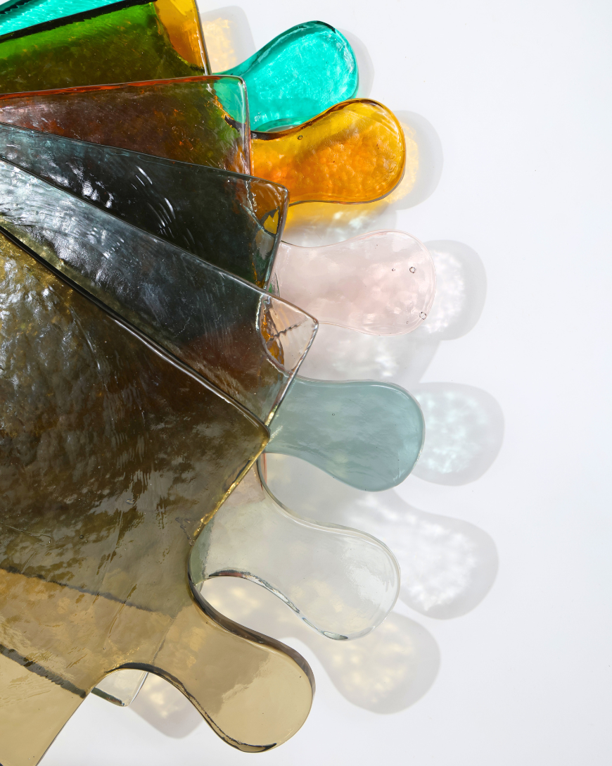 Hammered Glass Square Serving Board-2