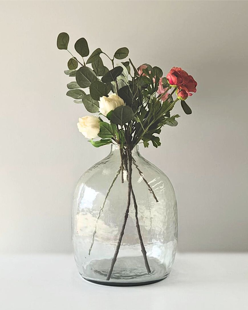 Hebron Handblown Hammered Glass Vases-4