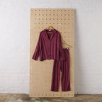 Bamboo Pyjamas: Classic Set in Burgundy-0