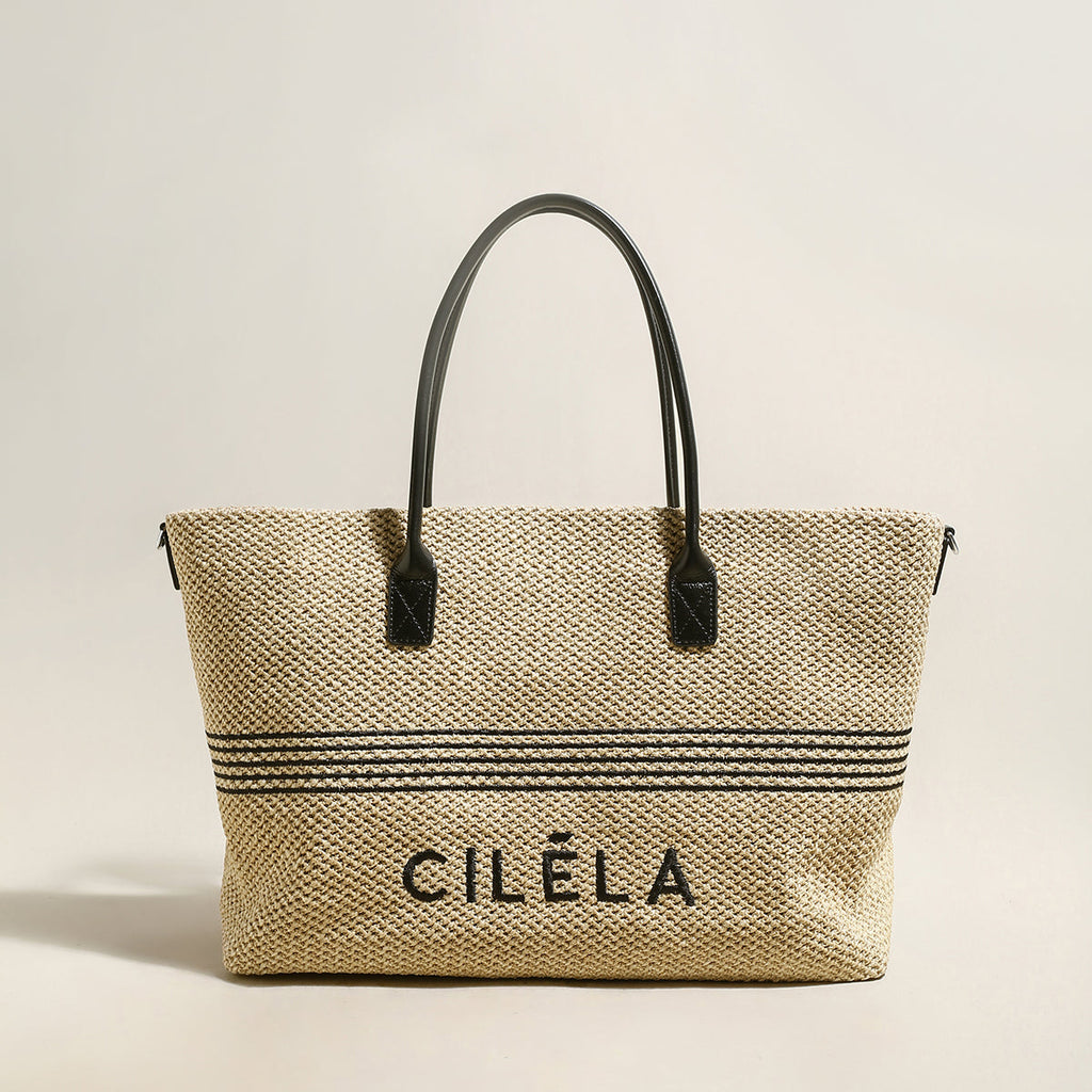 CILELA Raffia Beach Tote Bag-0