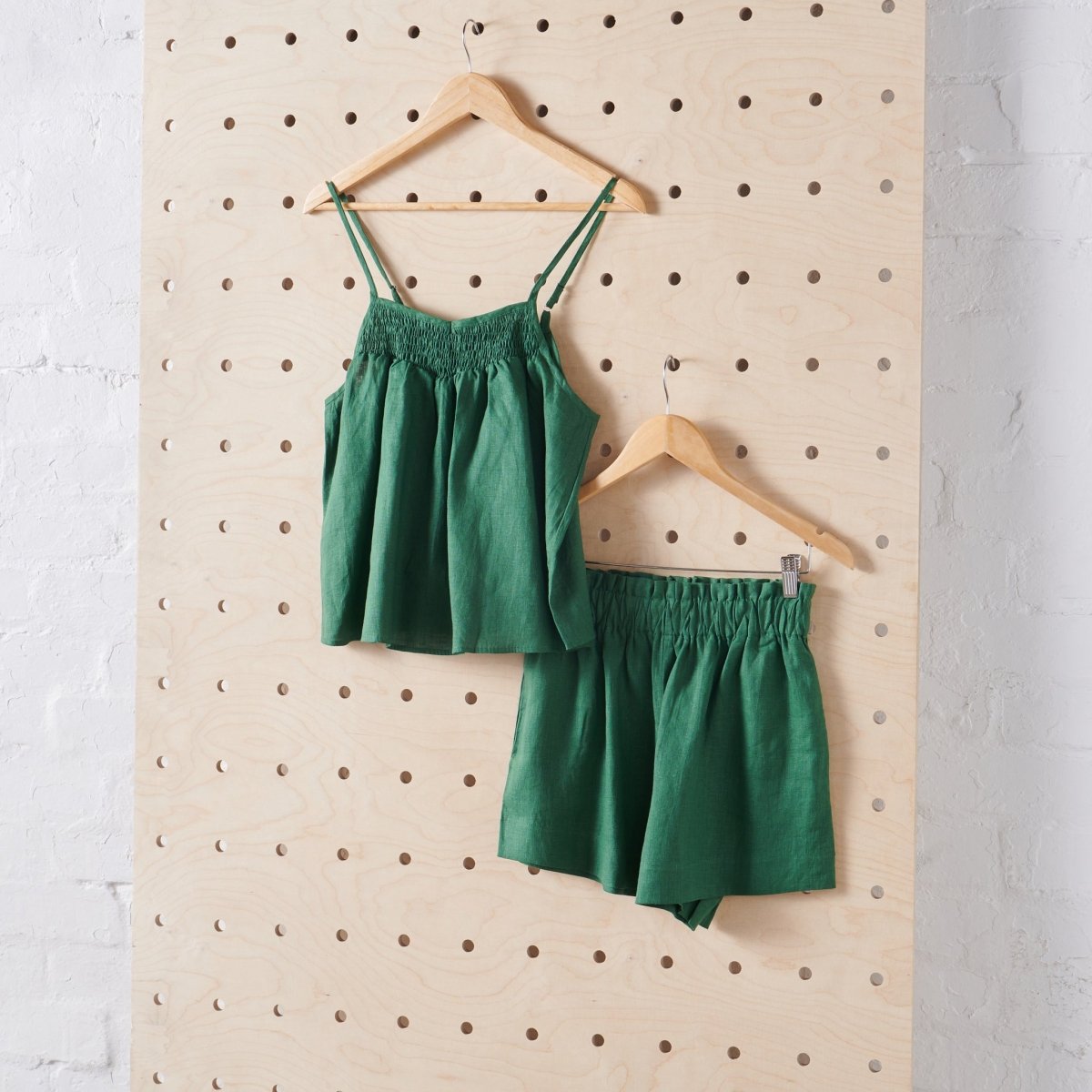Linen Sets in Forest Green-2