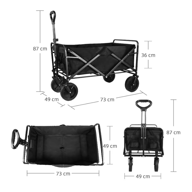 Collapsible Folding Beach Cart Heavy Duty Outdoor Wagon-1