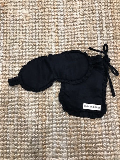 Sleep Mask in Linen with Feature Frill & Travel Bag-3