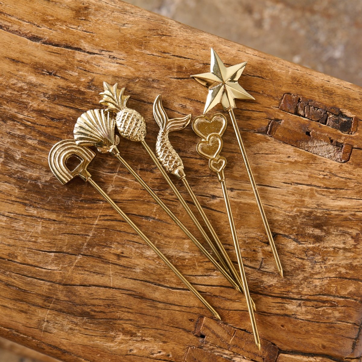 Swizzle Stick in Brass-0